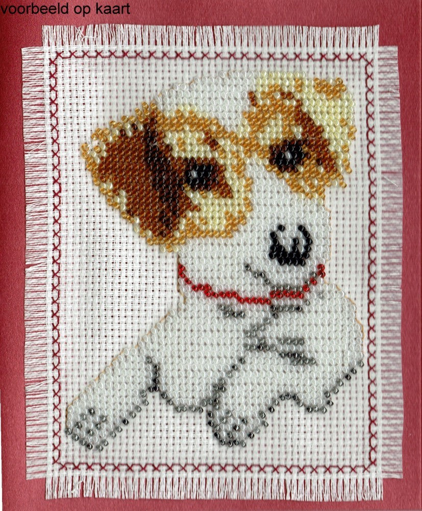 Borduurpakket Jack Russel ca 10x13cm