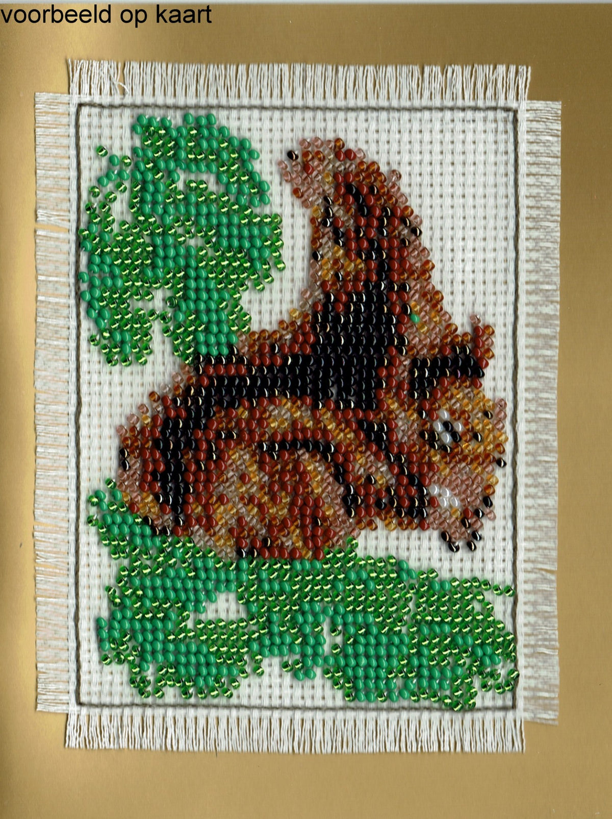 Borduurpakket donkere eekhoorn 10x13cm