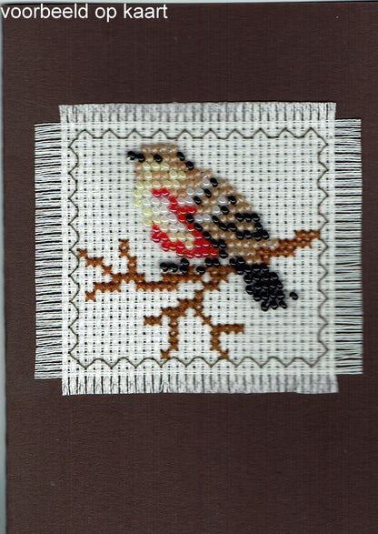 Borduurpakket vogeltje 7x7cm
