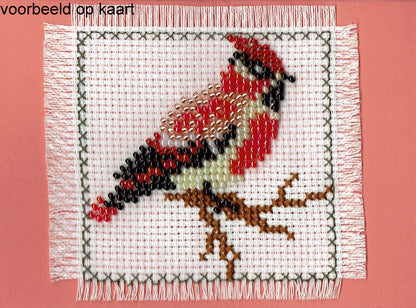 Borduurpakket vogeltje 7x7cm