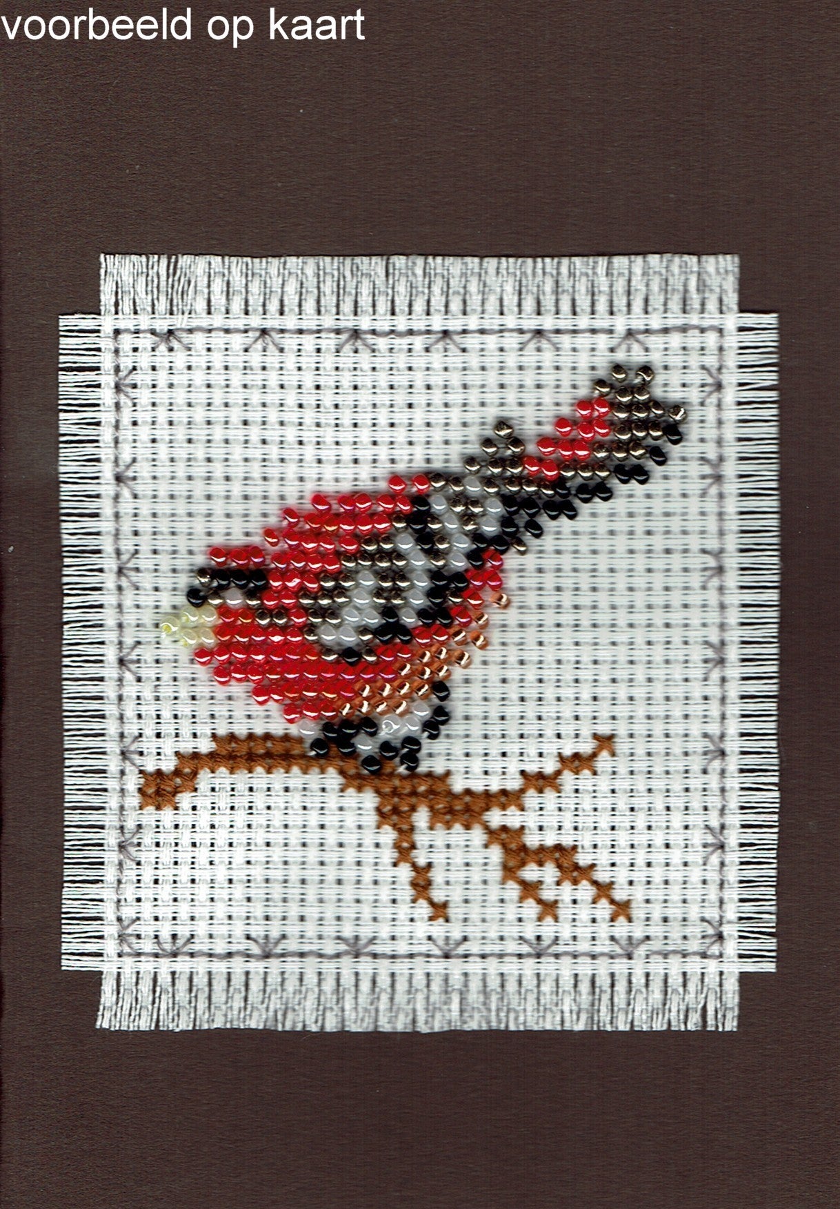 Borduurpakket vogeltje 7x7cm