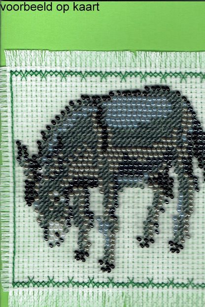 Borduurpakket Ezel 9x10cm