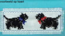Borduurpakket  2 Schnauzer hondjes 5x16cm