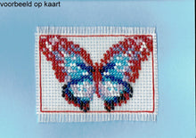 Vlinder multicolor 6x8 cm.