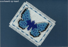 Borduurpakket vlinder Icarusblauwtje 6x8cm