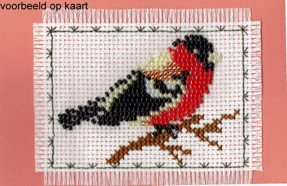 Borduurpakket vogeltje 7x10cm