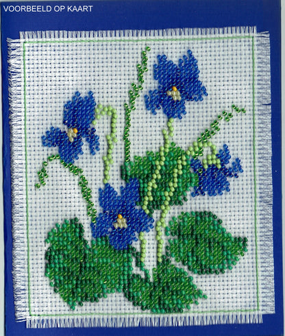 Borduurpakket maarts viooltje 9x13cm
