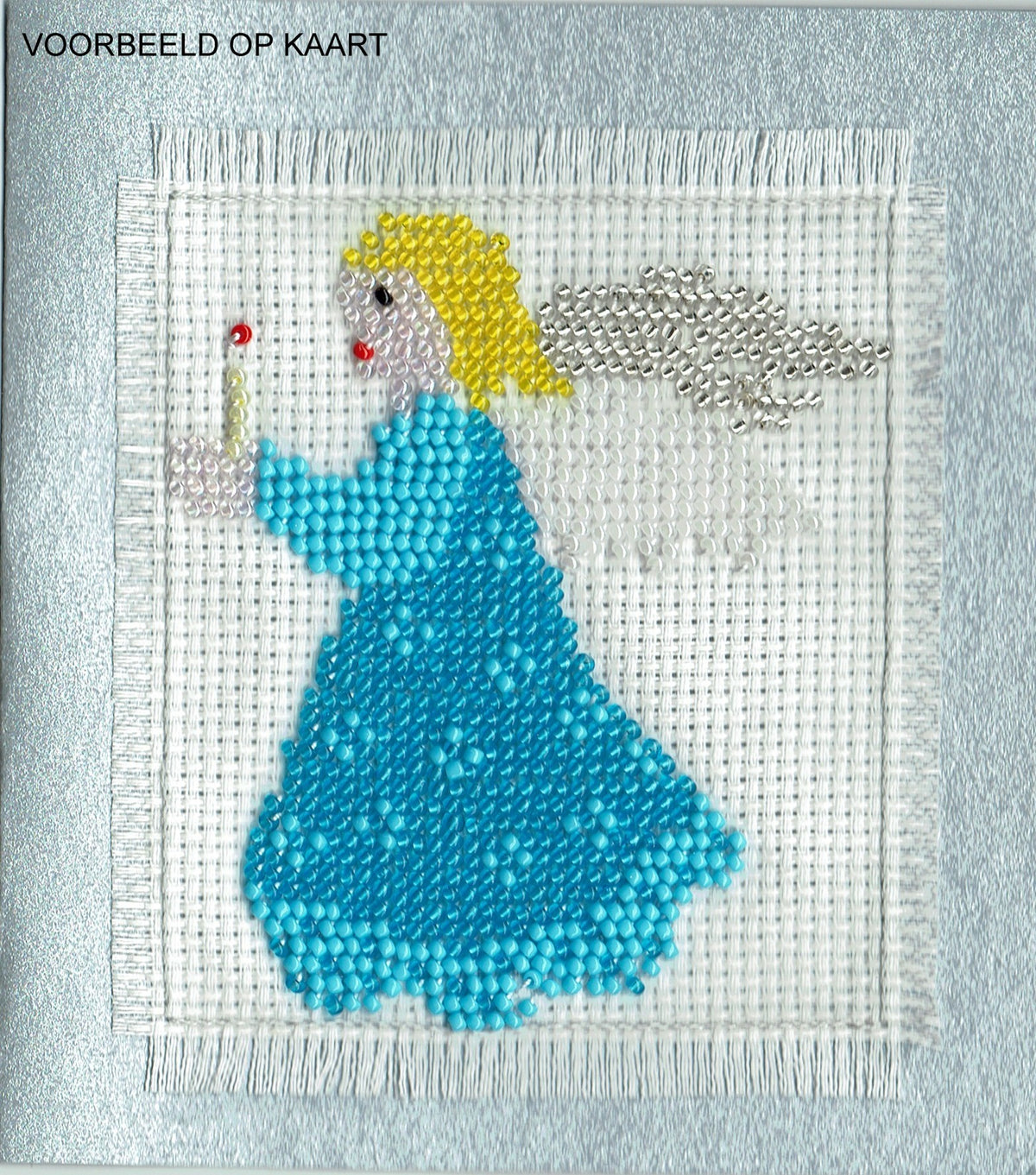 Borduurpakket kerstengel 9x10cm