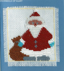 Borduurpakket kerstman 10x11 cm