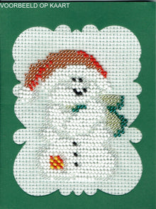 Borduurpakket sneeuwpop 8x9cm