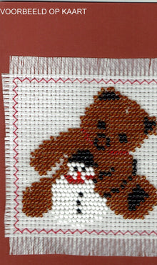 Borduurpakket Beer 8x8cm