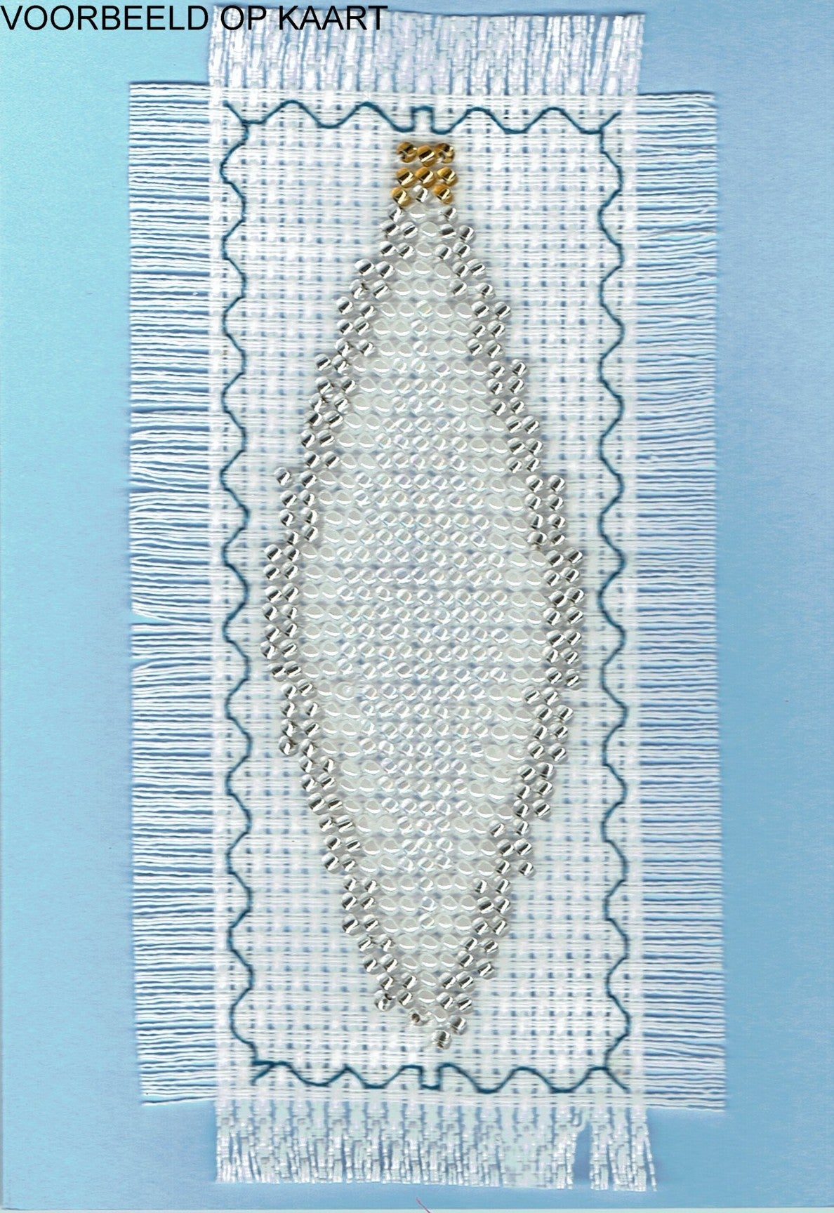 Borduurpakket Kerstbal 5x11cm