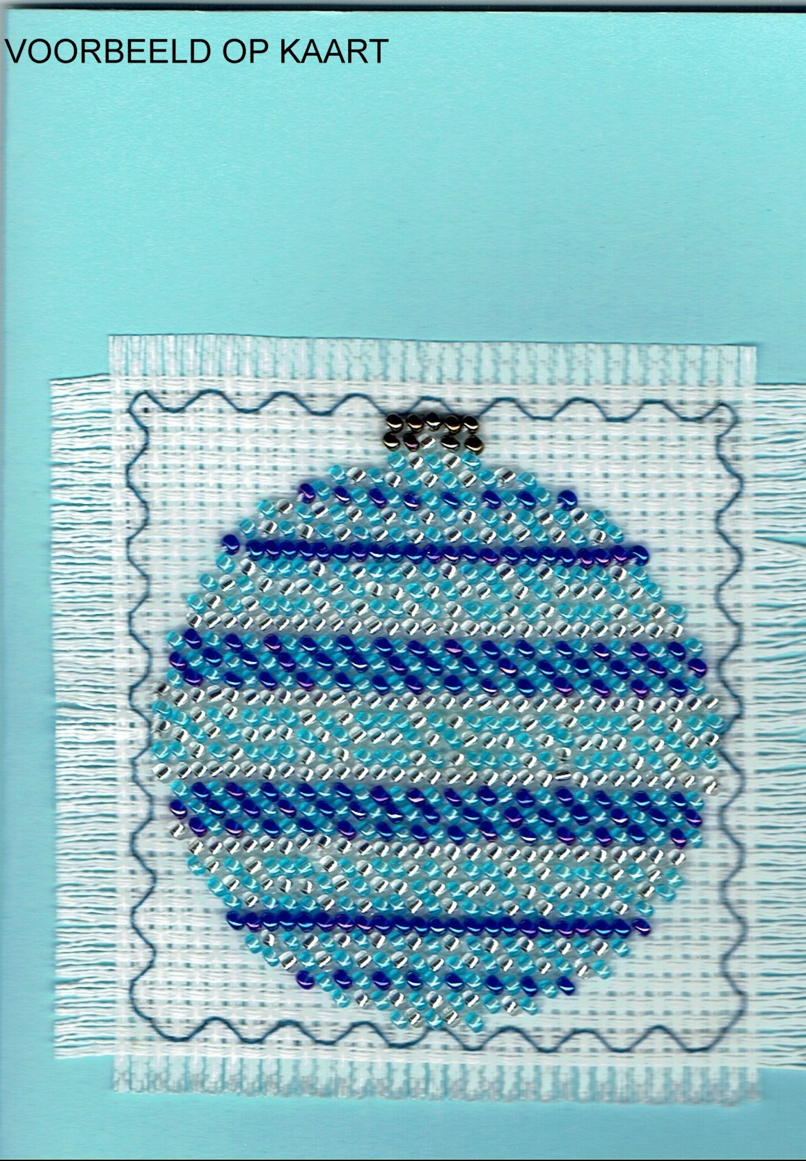 Borduurpakket Kerstbal 7x8cm