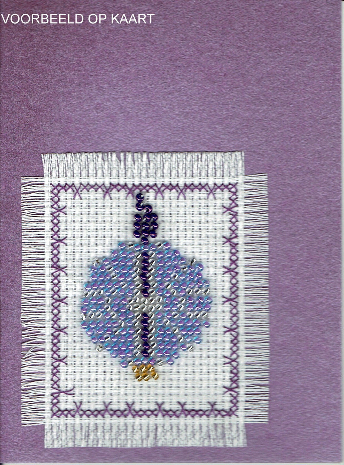 Borduurpakket Kerstbal 4x6cm