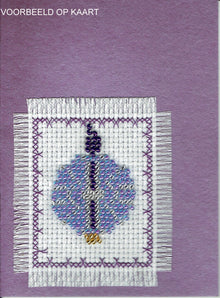 Borduurpakket Kerstbal 4x6cm