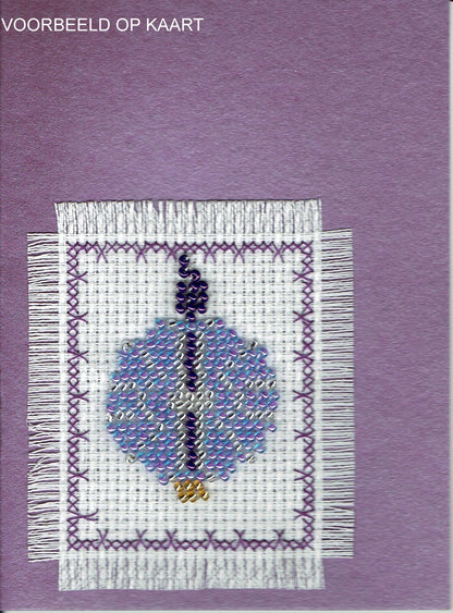 Borduurpakket Kerstbal 4x6cm