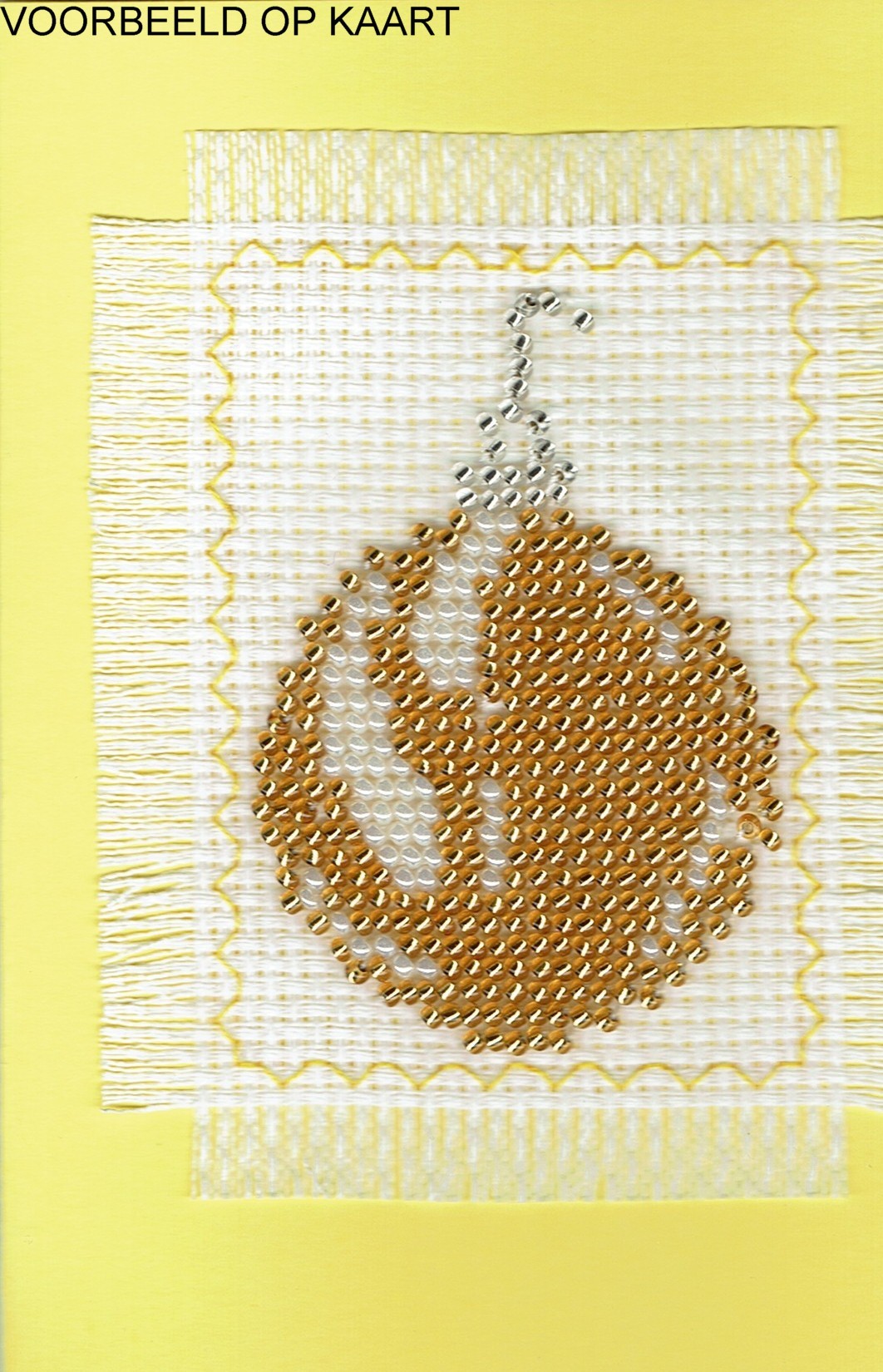 Borduurpakket Kerstbal 6x8cm