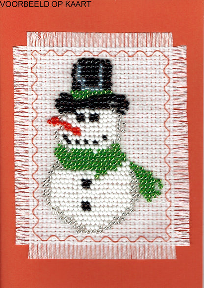 Borduurpakket Sneeuwpop 6x9cm