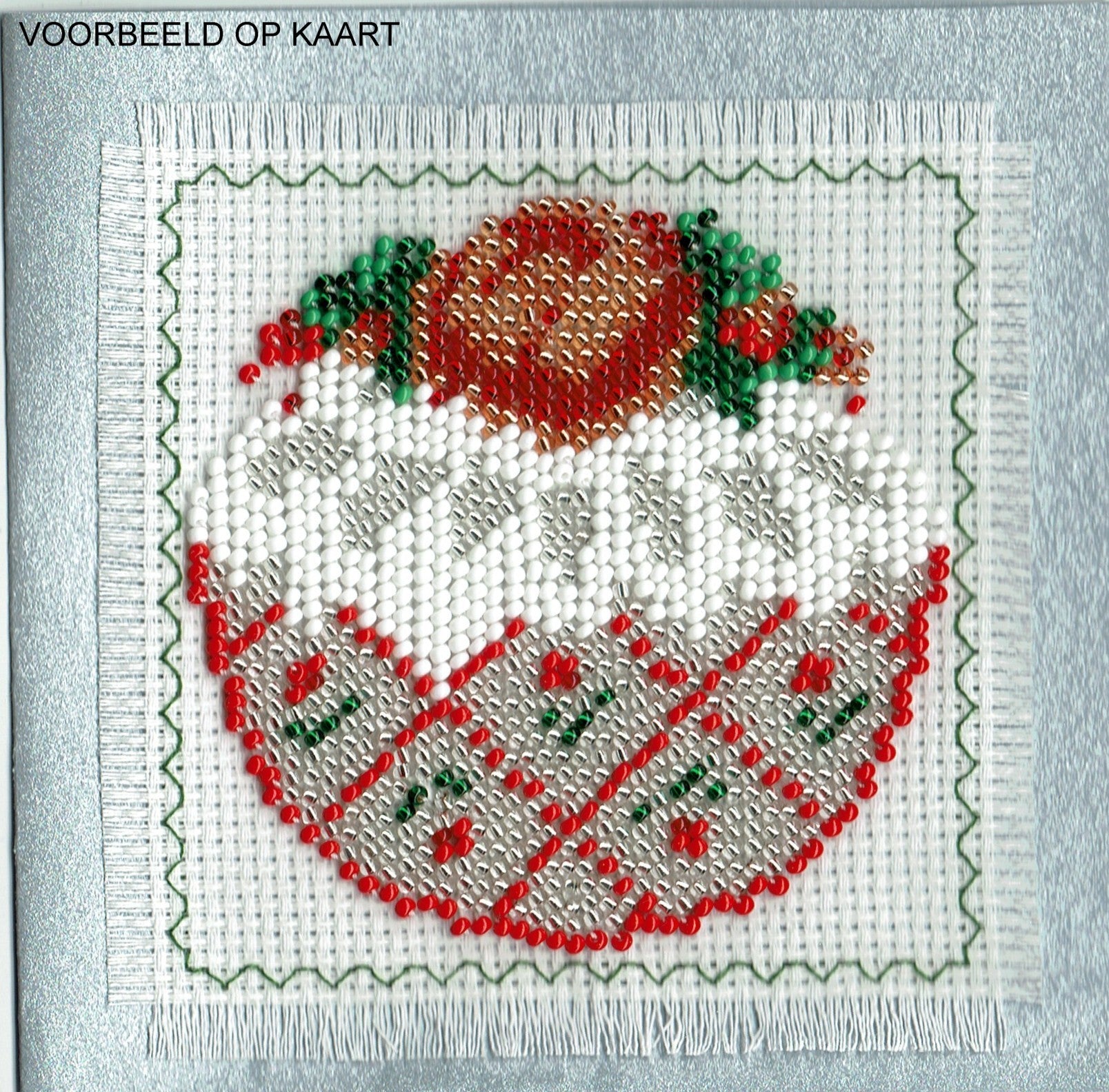 Borduurpakket Kerstbal 9x10cm