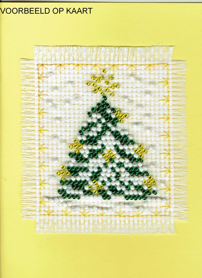Borduurpakket kerstboom 6x8cm