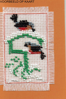 Borduurpakket vogelhuisje 6x10cm