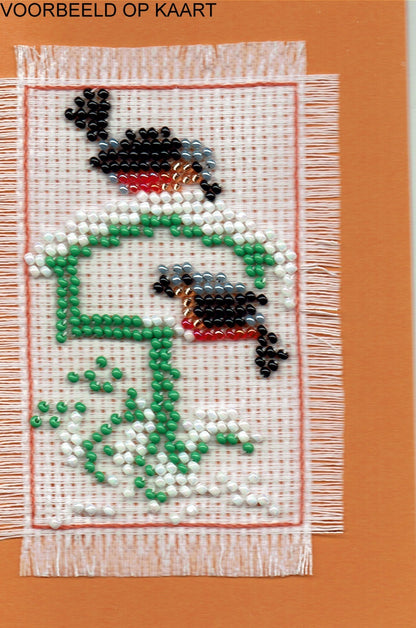 Borduurpakket vogelhuisje 6x10cm