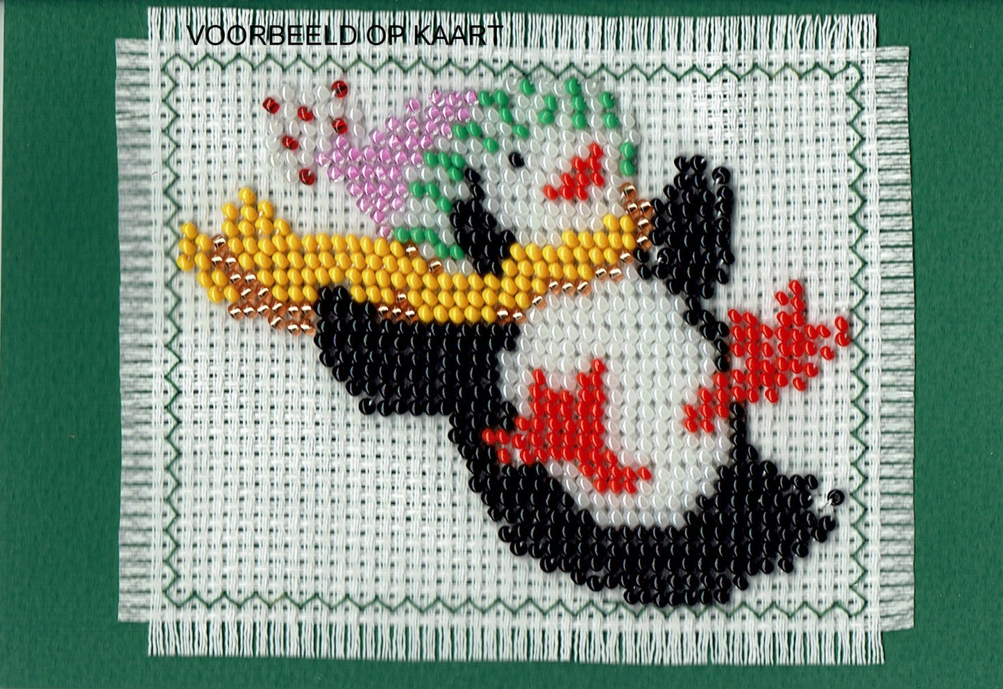 Borduurpakket pinquin 1 8x10cm