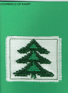 Borduurpakket kerstboom7x7cm