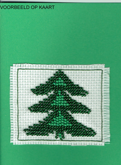 Borduurpakket kerstboom7x7cm