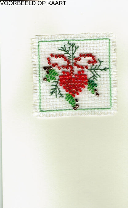 Borduurpakket kersthart 5x6cm