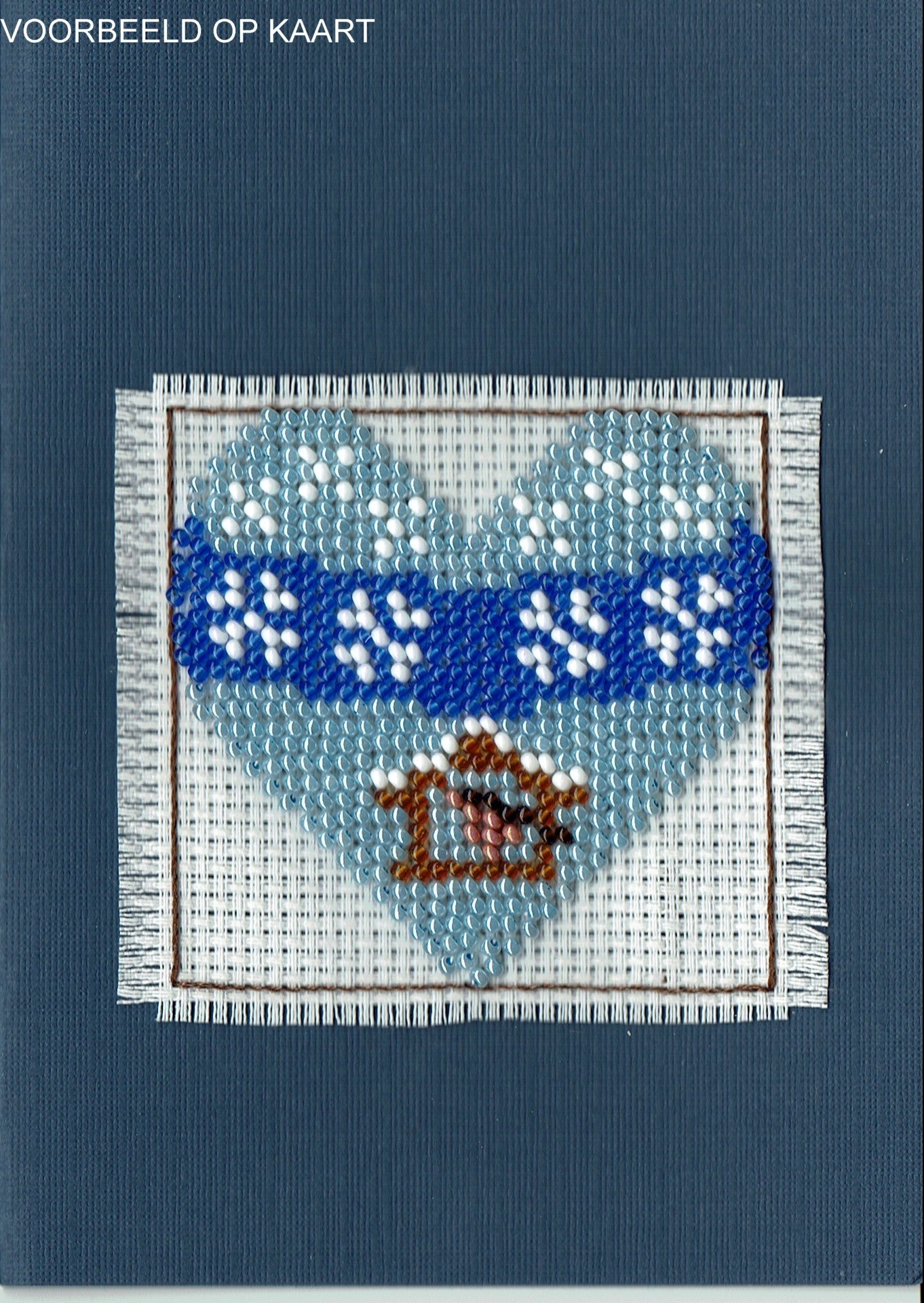 Borduurpakket hart vogelvoederplek 8x8cm