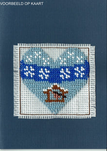 Borduurpakket hart vogelvoederplek 8x8cm