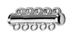 Bajonet 5-rij magneetsluiting zilverkl. p.st.