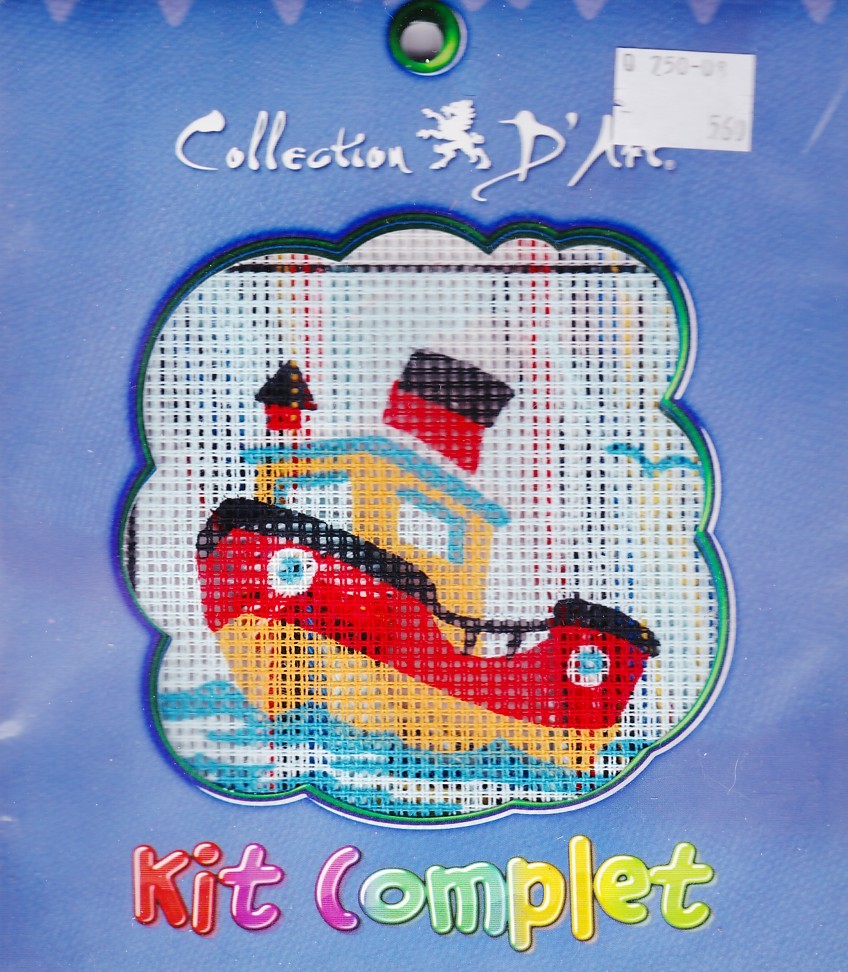 Borduurpakket sleepboot10x10cm