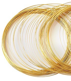 Armband verenstaal 5,5cm goudkl. 0,6mm 10windingen