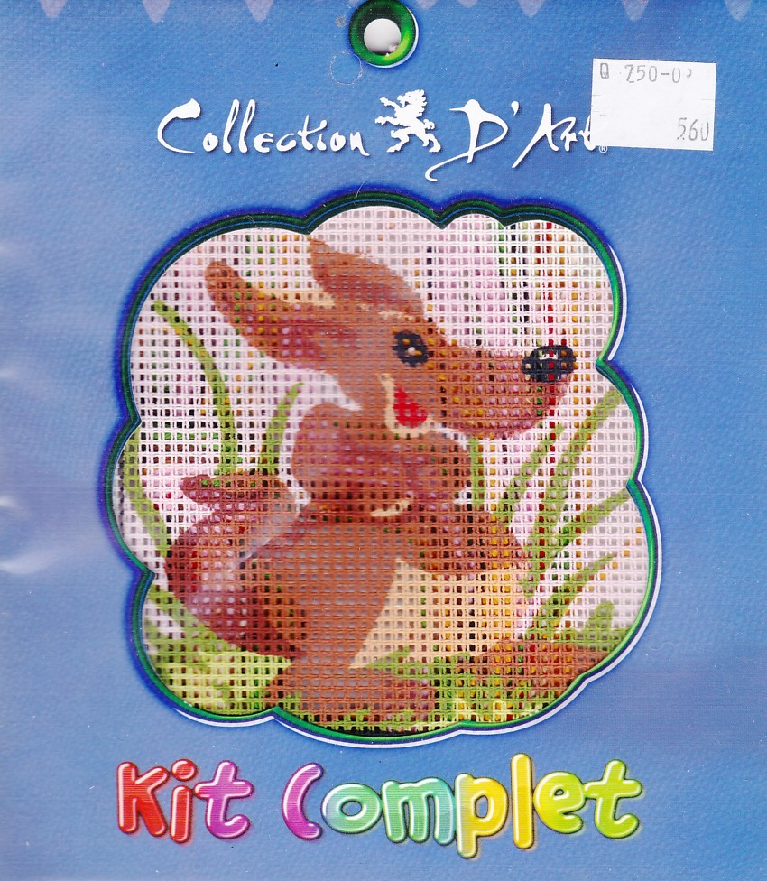 Borduurpakket kangaroo 10x10cm
