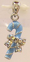 Swarovski zuurstok met strik blauw