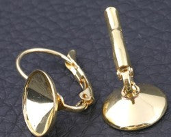 Oorhanger voor 12mm rivoli gkl. pp