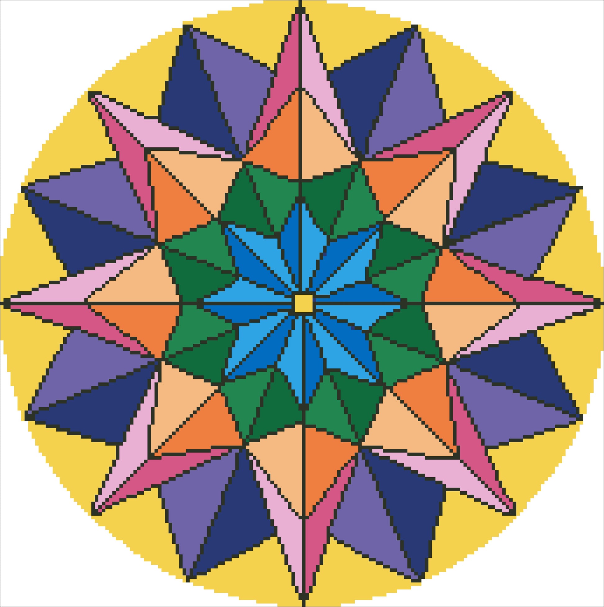 Mandala 38x38cm