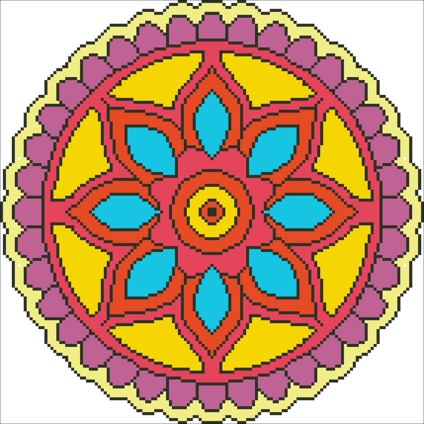 Borduurpakket kralen Madala  32x32cm