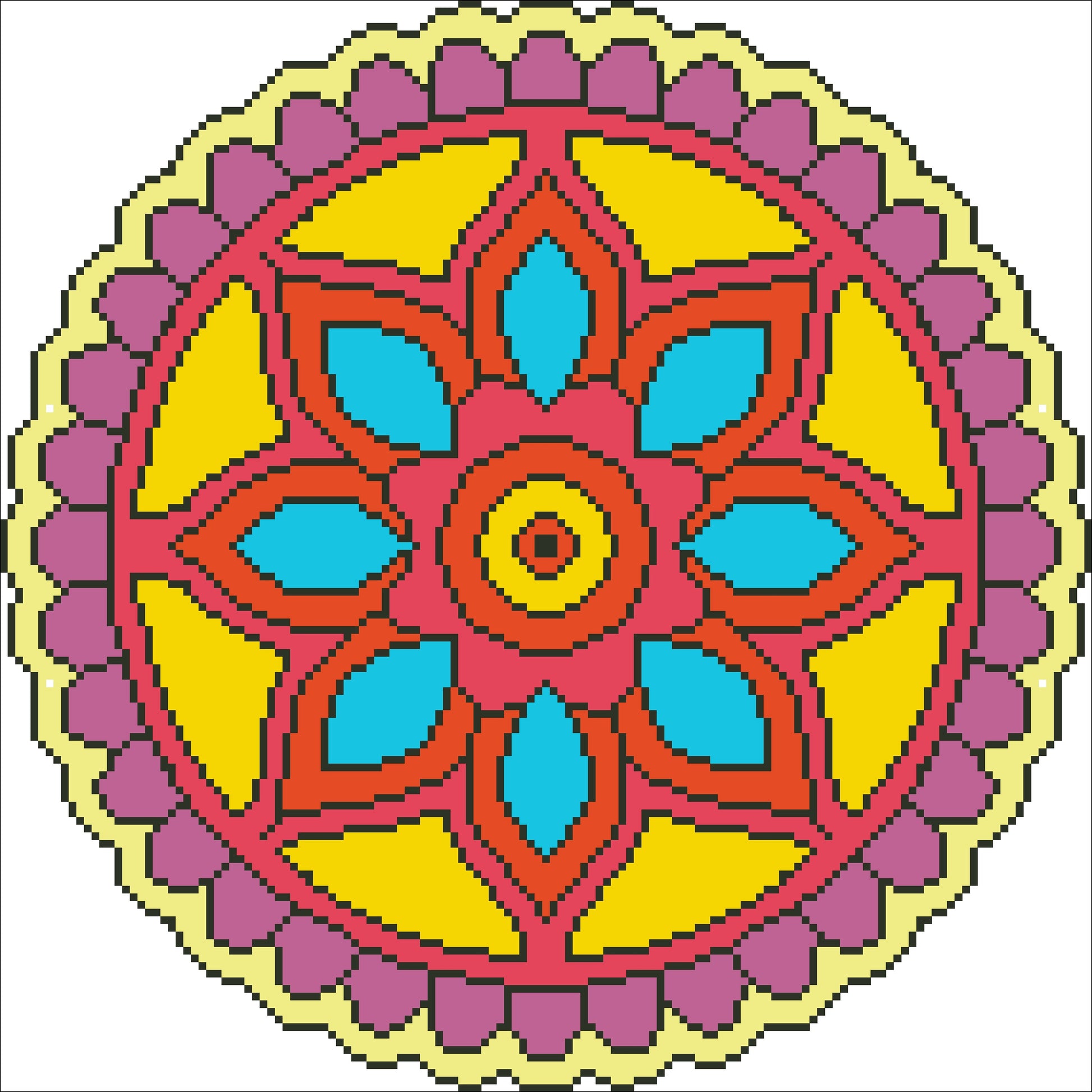 Borduurpakket kralen Madala  32x32cm