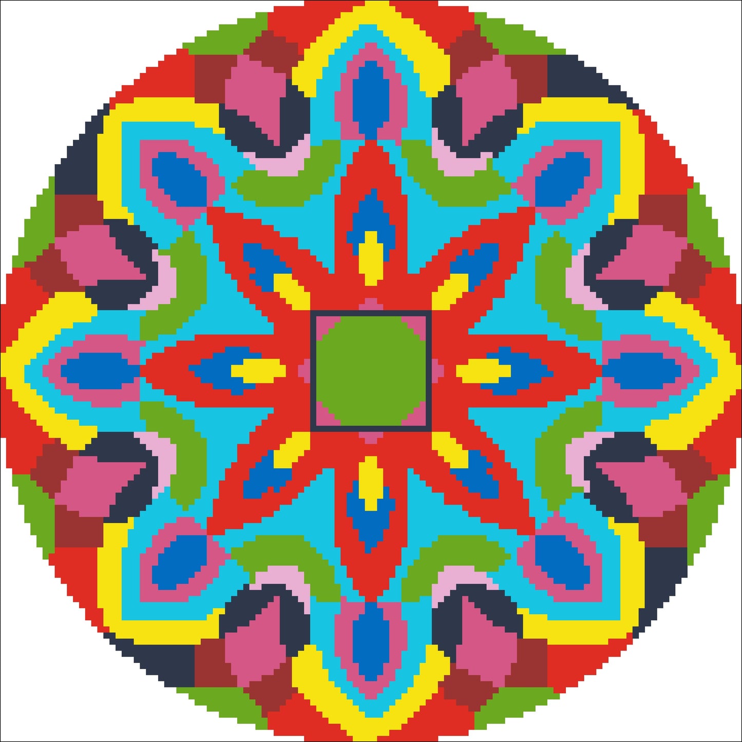 Borduurpakket kralen Mandala 27,5x27,5cm