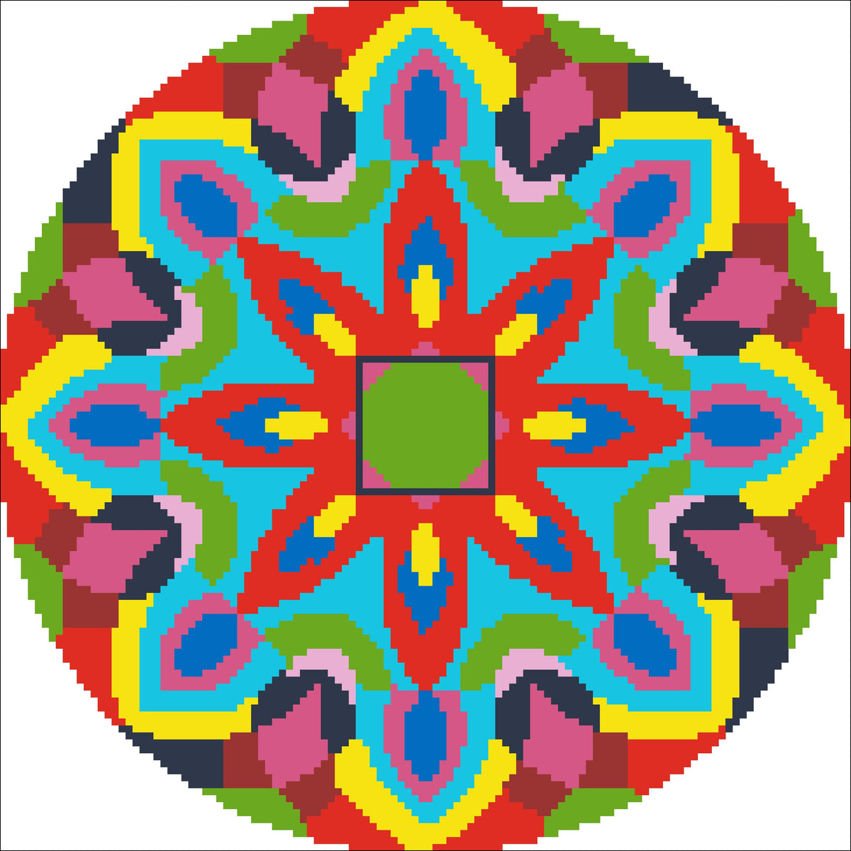 Borduurpakket kralen Mandala 27,5x27,5cm