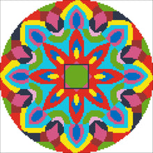 Borduurpakket kralen Mandala 27,5x27,5cm