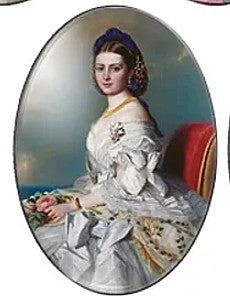Cabochon 30x40mm oude dames protretten
