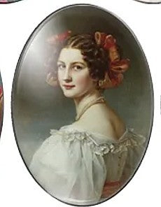 Cabochon 30x40mm oude dames protretten