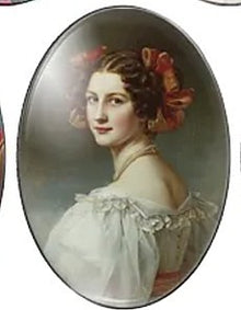 Cabochon 30x40mm oude dames protretten