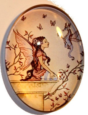 Cabochon 30x40mm Feeën  figuren