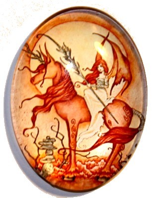 Cabochon 30x40mm Feeën  figuren