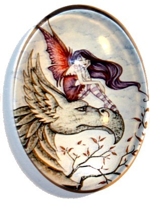 Cabochon 30x40mm Feeën  figuren